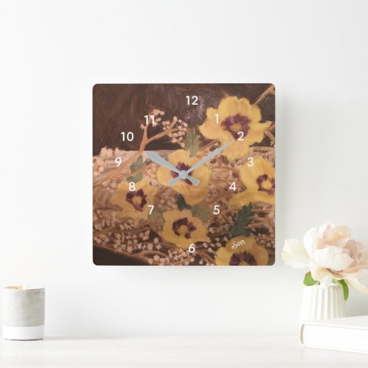 Wall Clock : Still Life Vierkante Klok (Huis)