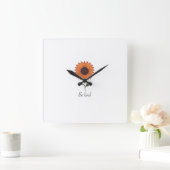 Wall Clock van "Vriendelijkheid bloei" collectie Vierkante Klok (Huis)