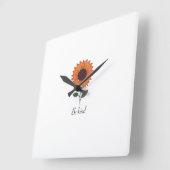 Wall Clock van "Vriendelijkheid bloei" collectie Vierkante Klok (Hoek)