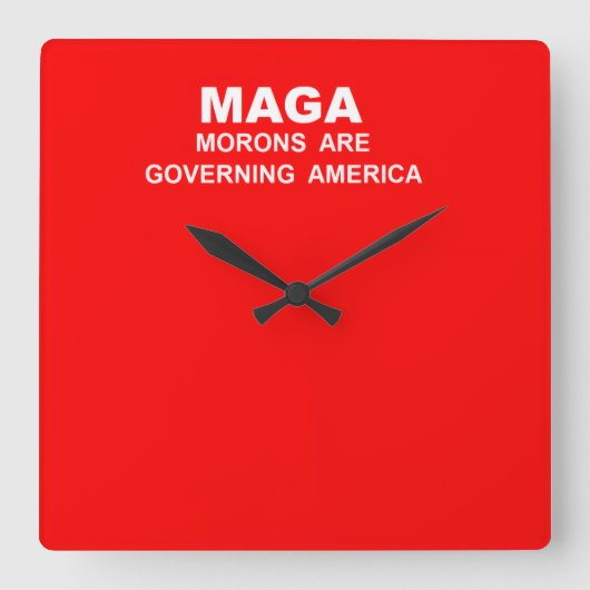 Wall Clock Vierkante Klok (Voorkant)