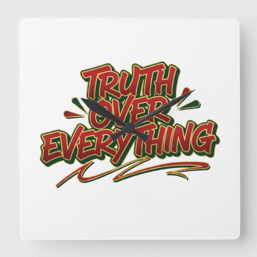 Wall Clock Vierkante Klok (Voorkant)