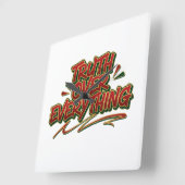 Wall Clock Vierkante Klok (Hoek)