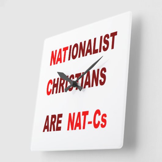 Wall Clock Vierkante Klok (Hoek)