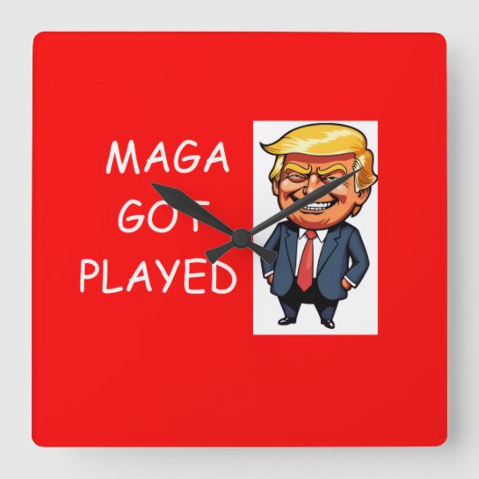 Wall Clock Vierkante Klok (Voorkant)