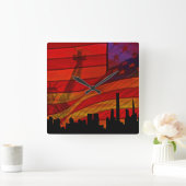 Wall Clock Vierkante Klok (Huis)