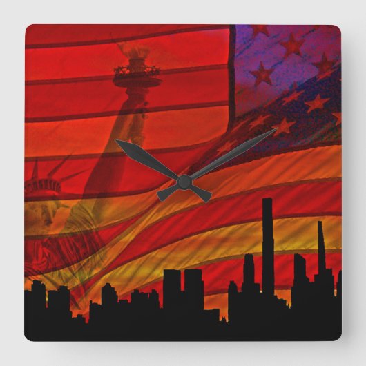 Wall Clock Vierkante Klok (Voorkant)