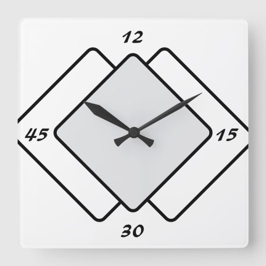Wall Clock Vierkante Klok (Voorkant)