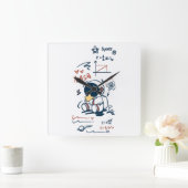 Wall Clock. Vierkante Klok (Huis)