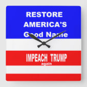 Wall Clock Vierkante Klok (Voorkant)