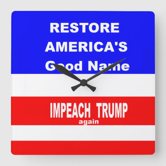 Wall Clock Vierkante Klok (Voorkant)