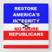 Wall Clock Vierkante Klok (Voorkant)