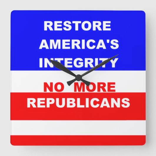 Wall Clock Vierkante Klok (Voorkant)