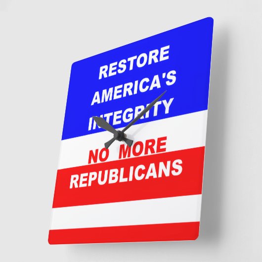 Wall Clock Vierkante Klok (Hoek)