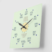 Wall Clock Vierkante Klok (Hoek)