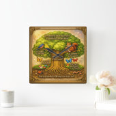 Wall Clock Vierkante Klok (Huis)