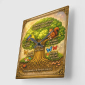 Wall Clock Vierkante Klok (Hoek)