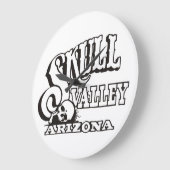 Wall Clock w/ Skull Valley, Arizona Logo Grote Klok (Hoek)