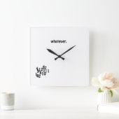 Wall Clock whatever. Vierkante Klok (Huis)