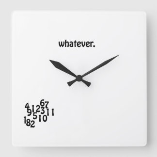 Wall Clock whatever. Vierkante Klok