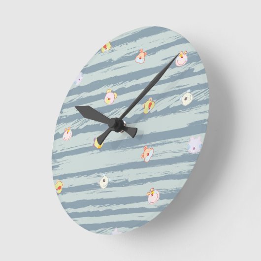 Wall Clock – Whimsy Faces Ronde Klok (Hoek)