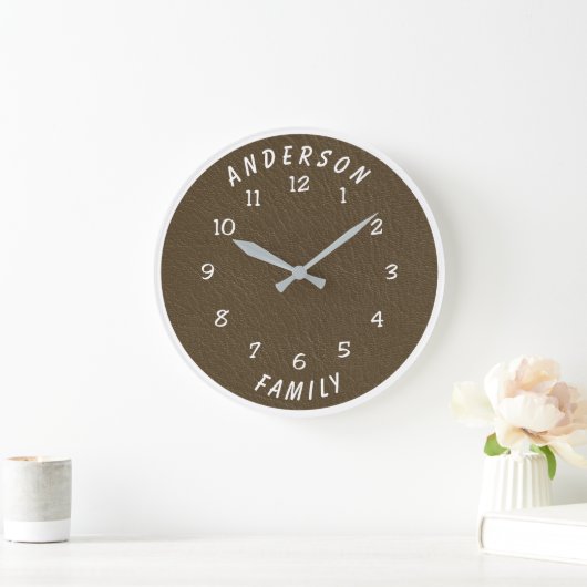 Wall Clock with Family Name Grote Klok (Huis)