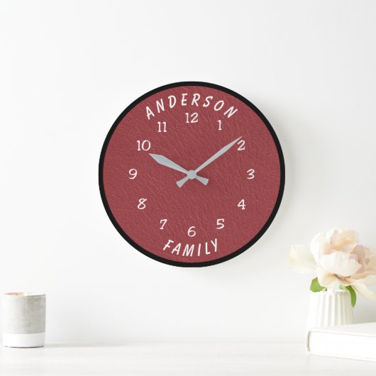 Wall Clock with Family Name Grote Klok (Huis)