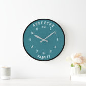 Wall Clock with Family Name Grote Klok (Huis)