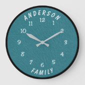 Wall Clock with Family Name Grote Klok (Voorkant)