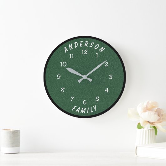 Wall Clock with Family Name Grote Klok (Huis)