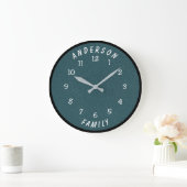 Wall Clock with Family Name Grote Klok (Huis)