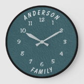 Wall Clock with Family Name Grote Klok (Voorkant)