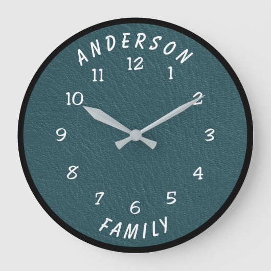 Wall Clock with Family Name Grote Klok (Voorkant)