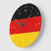 Wall Clock with flag of Germany Grote Klok (Hoek)