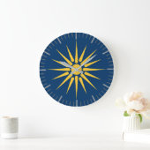Wall Clock with flag of Macedonia, Greece Grote Klok (Huis)
