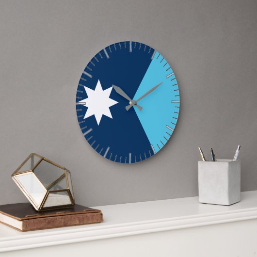 Wall Clock with flag of Minnesota, USA Grote Klok (Kantoor)
