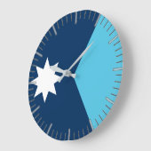 Wall Clock with flag of Minnesota, USA Grote Klok (Hoek)