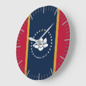 Wall Clock with flag of Mississippi State, USA Grote Klok (Hoek)