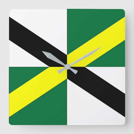 Wall Clock with Flag of Monterey, VS Vierkante Klok (Voorkant)