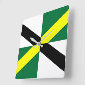 Wall Clock with Flag of Monterey, VS Vierkante Klok (Hoek)