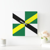 Wall Clock with Flag of Monterey, VS Vierkante Klok (Huis)