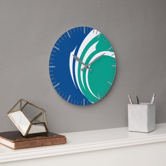 Wall Clock with flag of Ottawa, Canada Grote Klok (Kantoor)