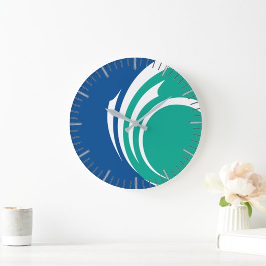 Wall Clock with flag of Ottawa, Canada Grote Klok (Huis)