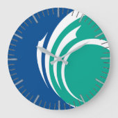 Wall Clock with flag of Ottawa, Canada Grote Klok (Voorkant)