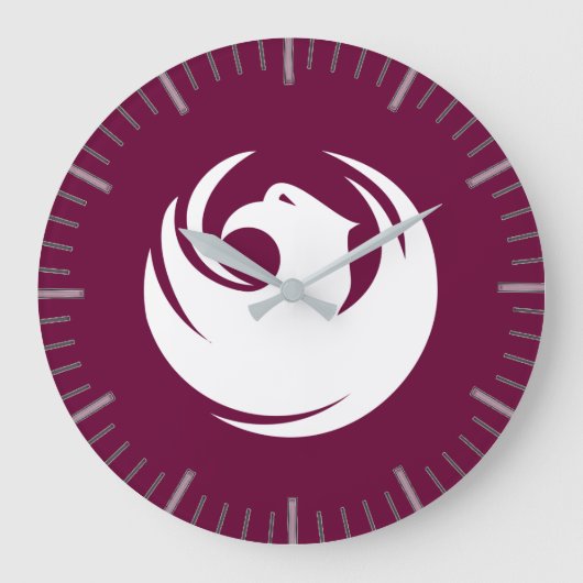 Wall Clock with Flag of Phoenix City, Arizona Grote Klok (Voorkant)