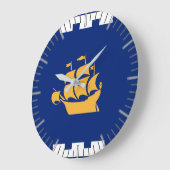 Wall Clock with Flag of Quebec City, Canada Grote Klok (Hoek)