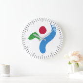 Wall Clock with flag of Seoul, South Korea Grote Klok (Huis)