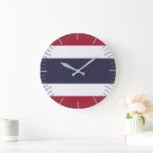 Wall Clock with flag of Thailand Grote Klok (Huis)