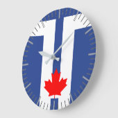Wall Clock with flag of Toronto, Canada Grote Klok (Hoek)