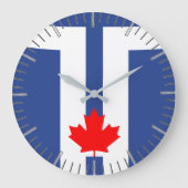 Wall Clock with flag of Toronto, Canada Grote Klok (Voorkant)