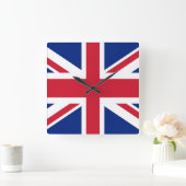 Wall Clock with Flag of United Kingdom Vierkante Klok (Huis)